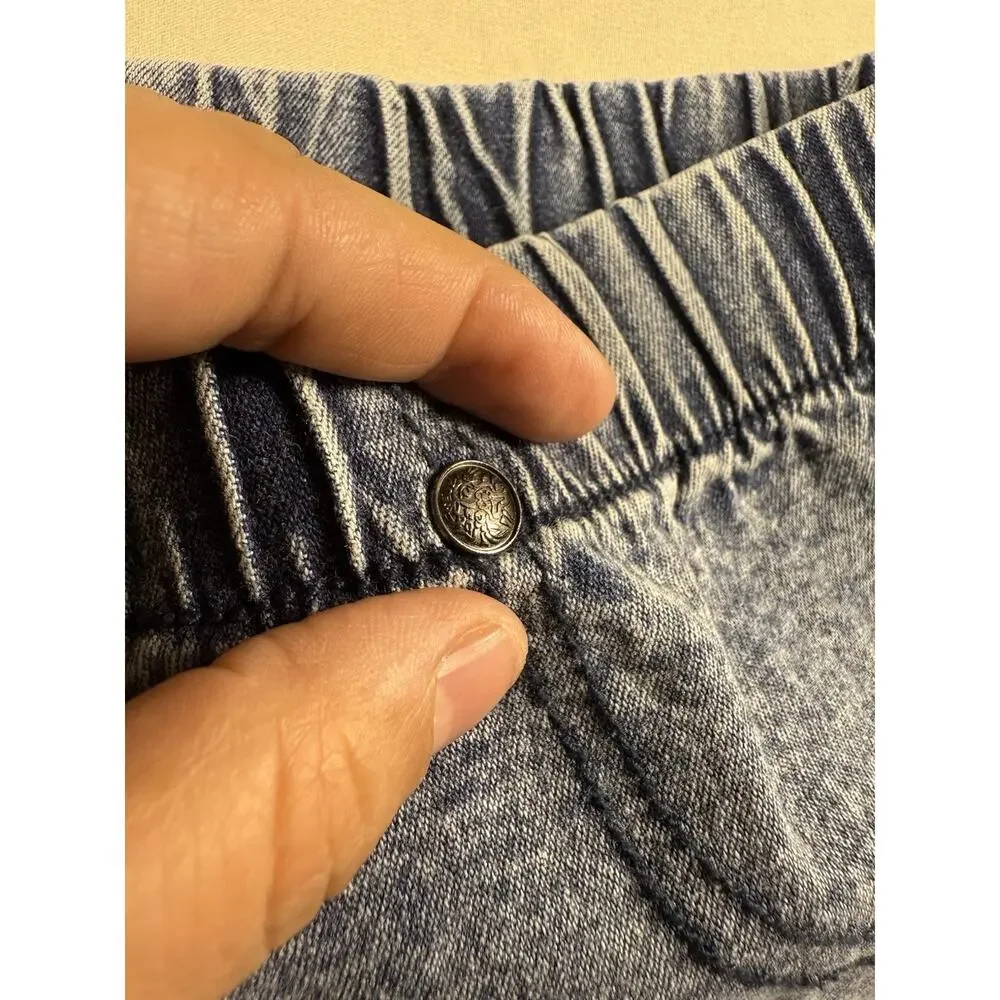 Jegging Jeans Womens Size 13 Reg Blue Skinny Stretch Denim Side Jewels